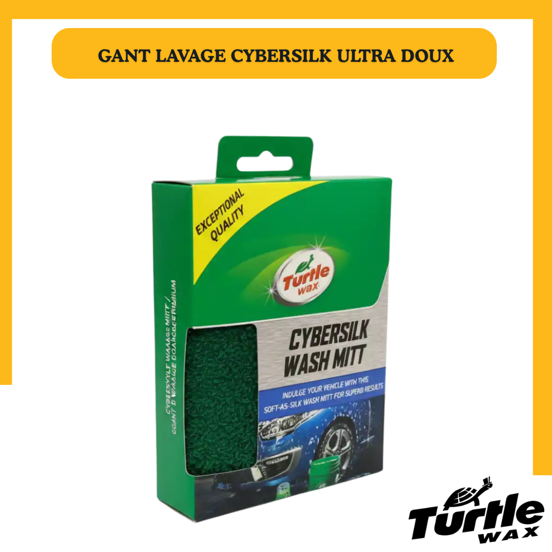 Turtle Wax Cybersilk Wash Mitt – Gant de Lavage Microfibre Premium