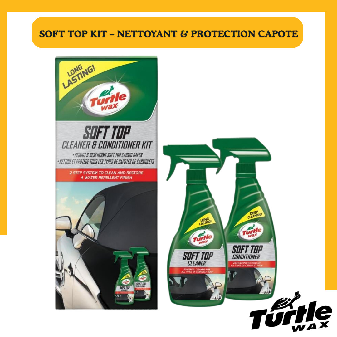 Turtle Wax Soft Top Kit – Nettoyant & Protection Capote Cabriolet