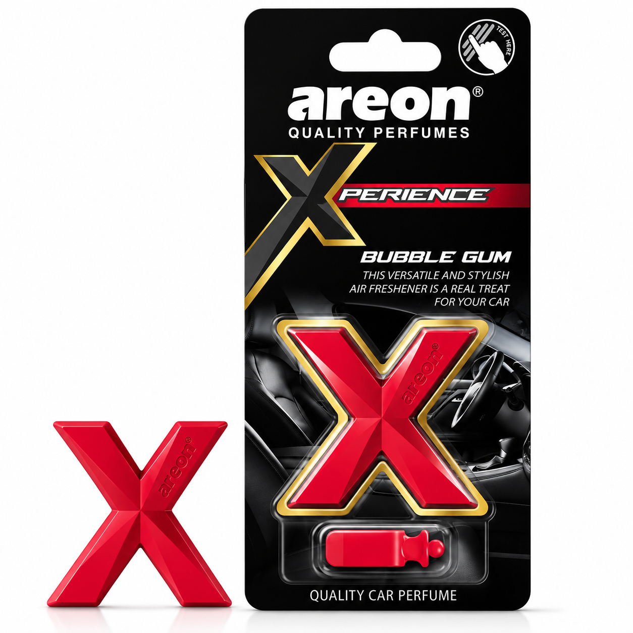 Areon XPERIENCE Bubble Gum désodorisant voiture rouge