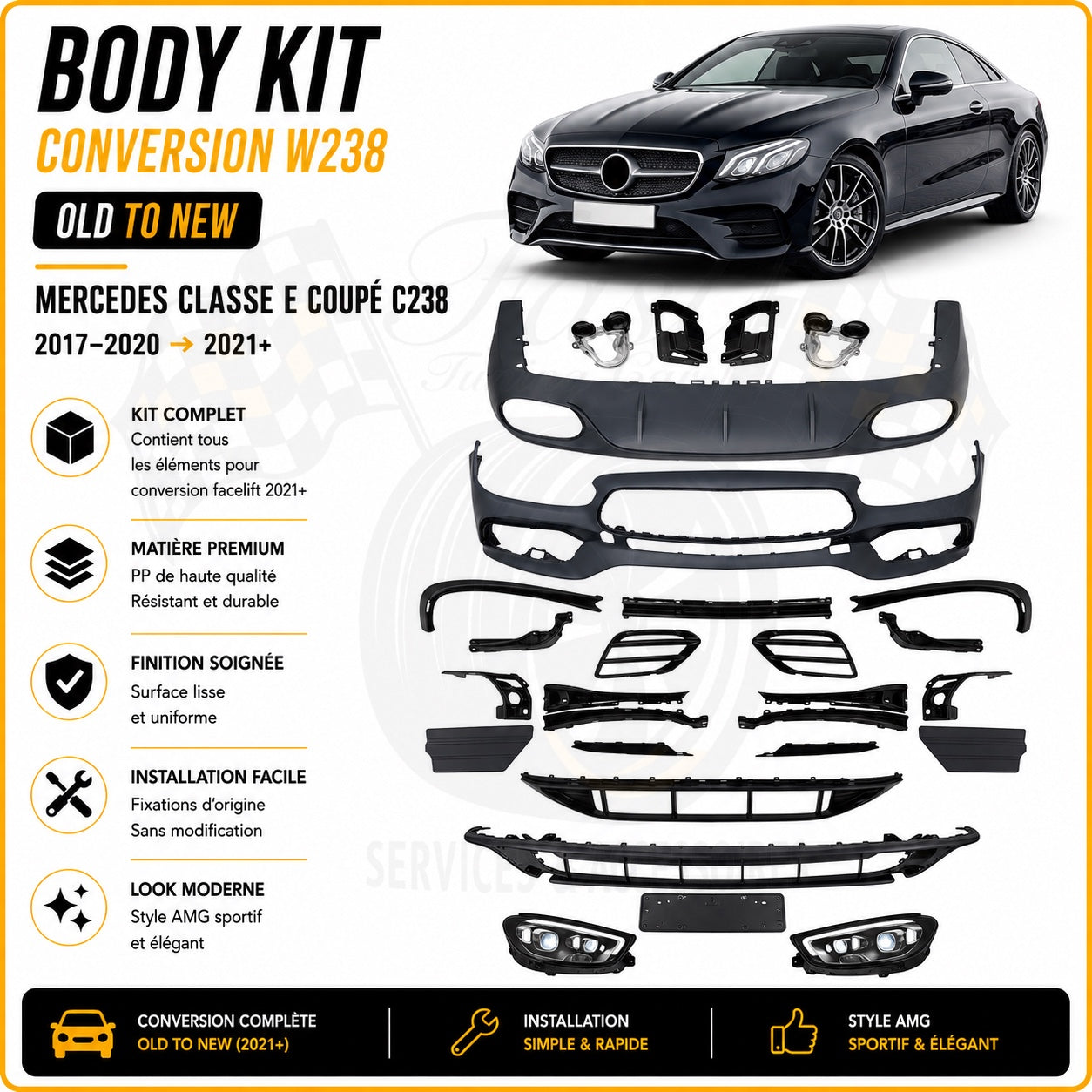 Body Kit Conversion Mercedes Classe E Coupé C238 2017-2020