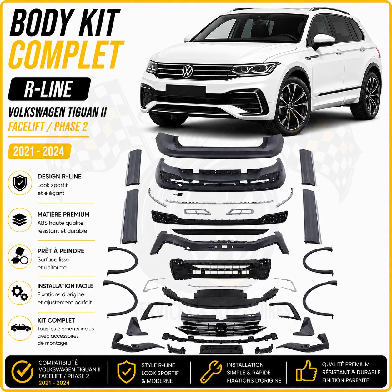 Body Kit Complet Volkswagen Tiguan II R-Line Facelift 2021-2024