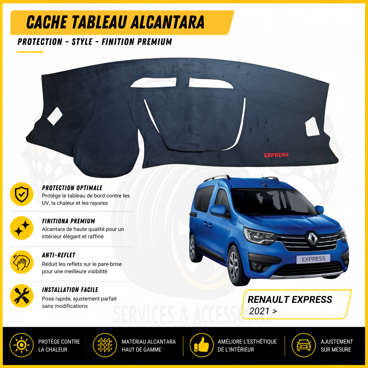 Cache tableau Alcantara Renault Express 2021 >