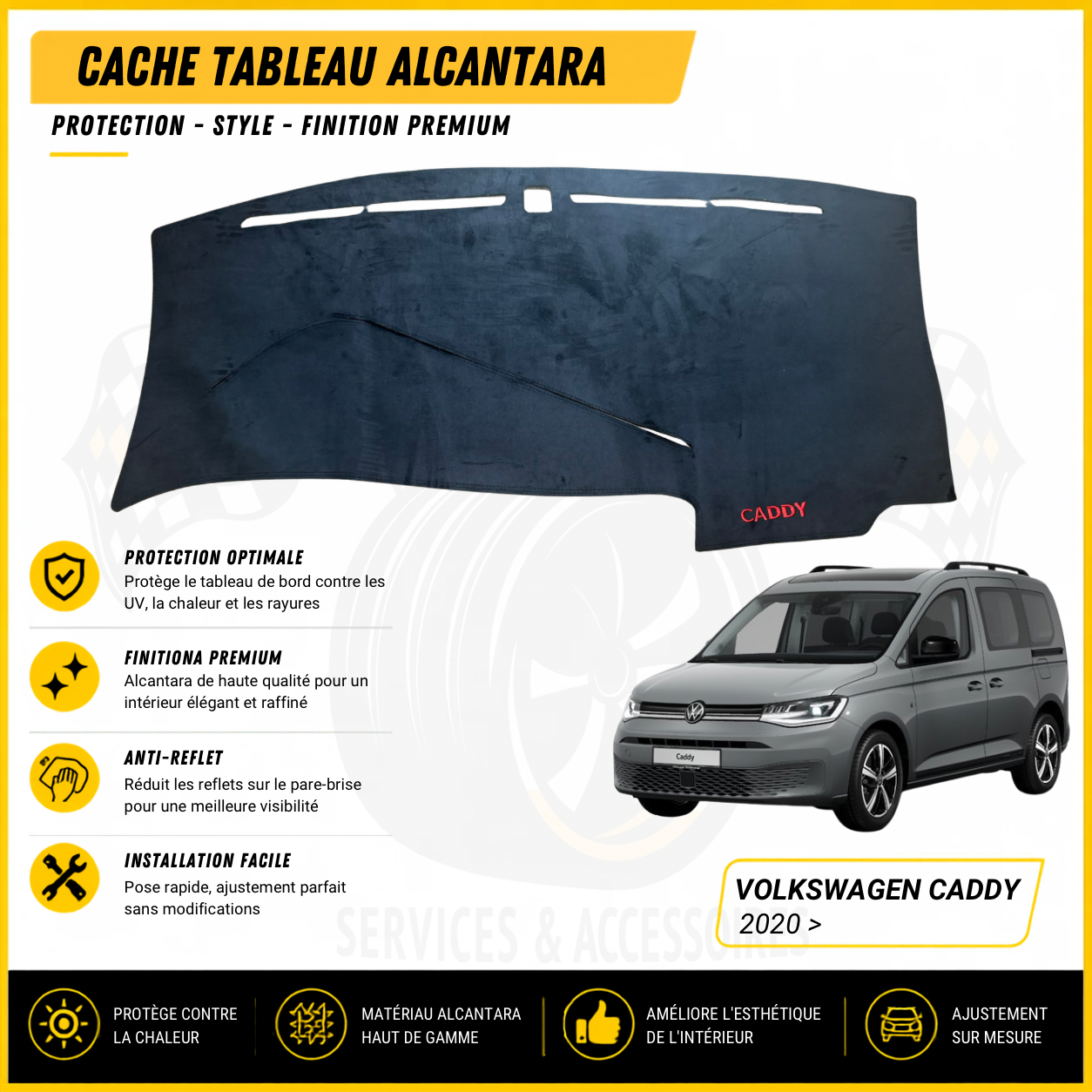 Cache tableau Alcantara Volkswagen Caddy 2020 >