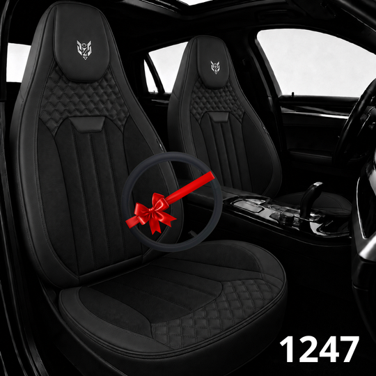 Cale-dos Sport 1247 5 places noir avec couvre-volant assorti