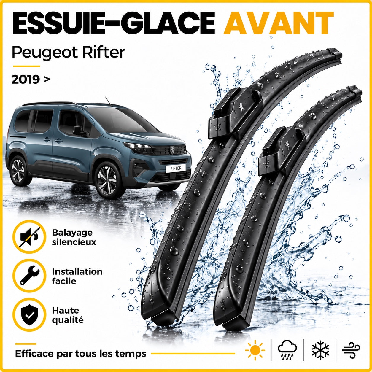 Essuie-glace avant Peugeot Rifter 2019 >
