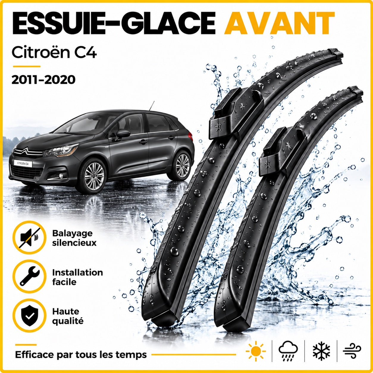 Essuie-glace avant Citroën C4 II 2011-2020