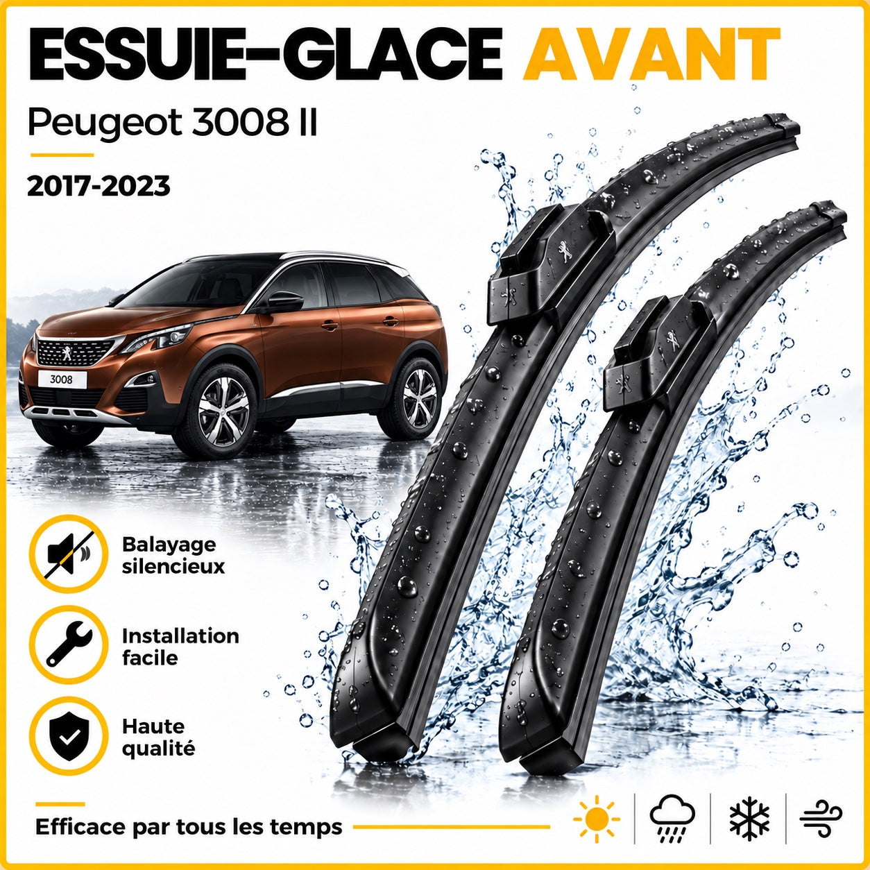Essuie-glace avant Peugeot 3008 II 2017-2023