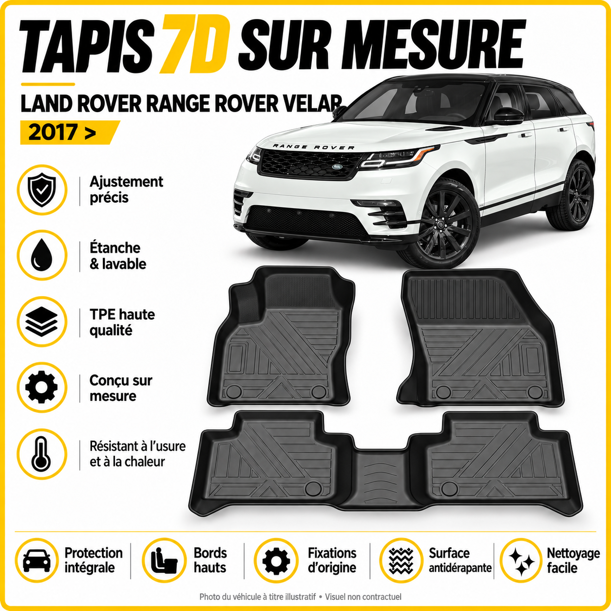 Tapis 7D Range Rover Velar 2017 >