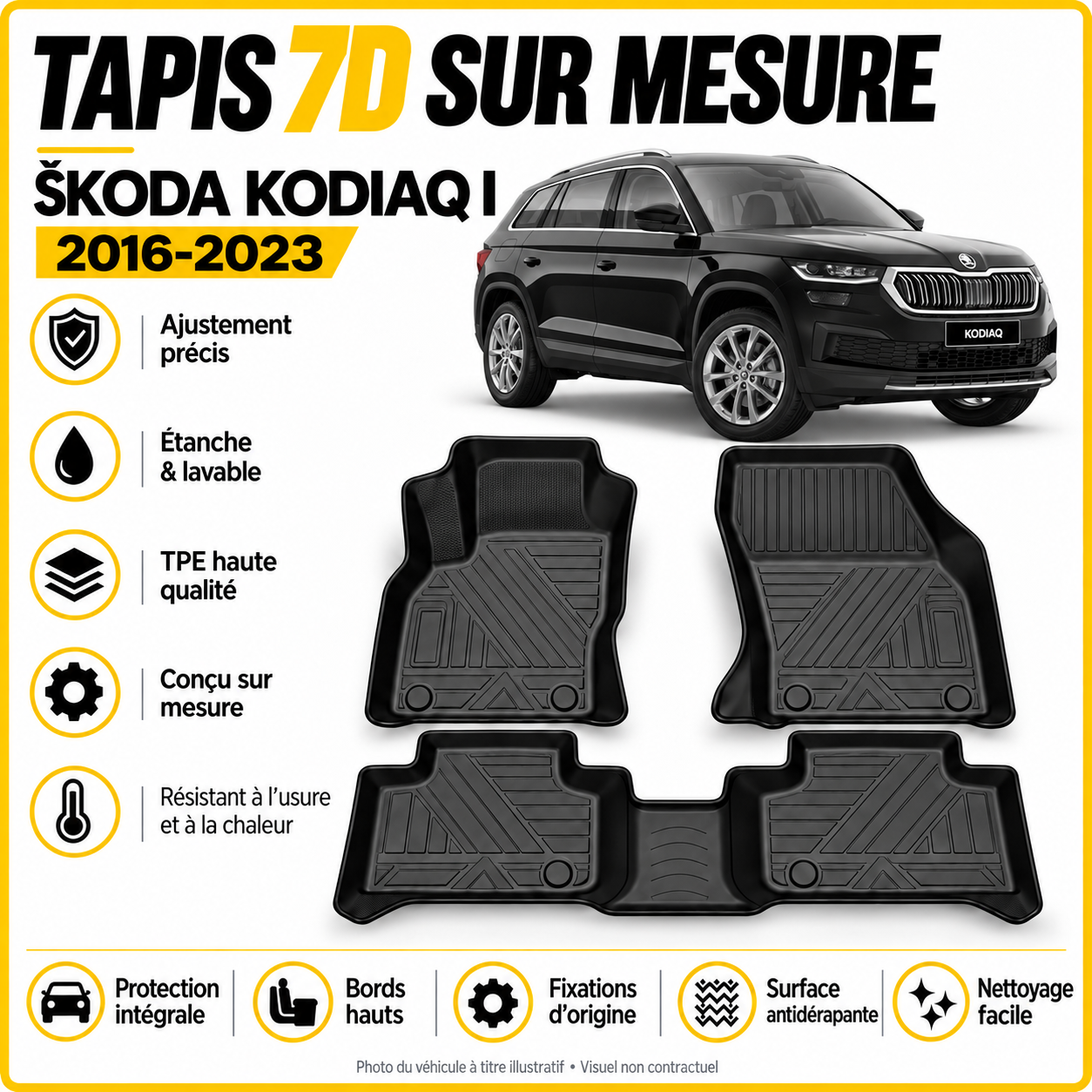 Tapis 7D Škoda Kodiaq I 2016-2023