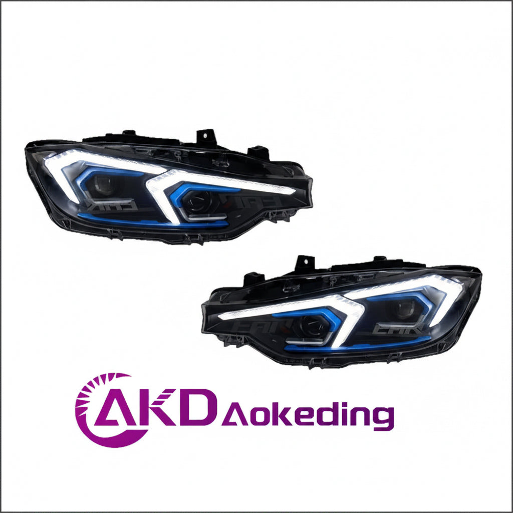 Paire optiques avant LED AKD style G20 BMW Série 3 F30 2012-2018