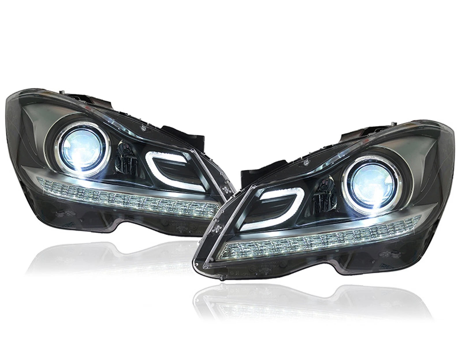 Paire optiques avant LED AKD Mercedes-Benz Classe C W204 2011-2014