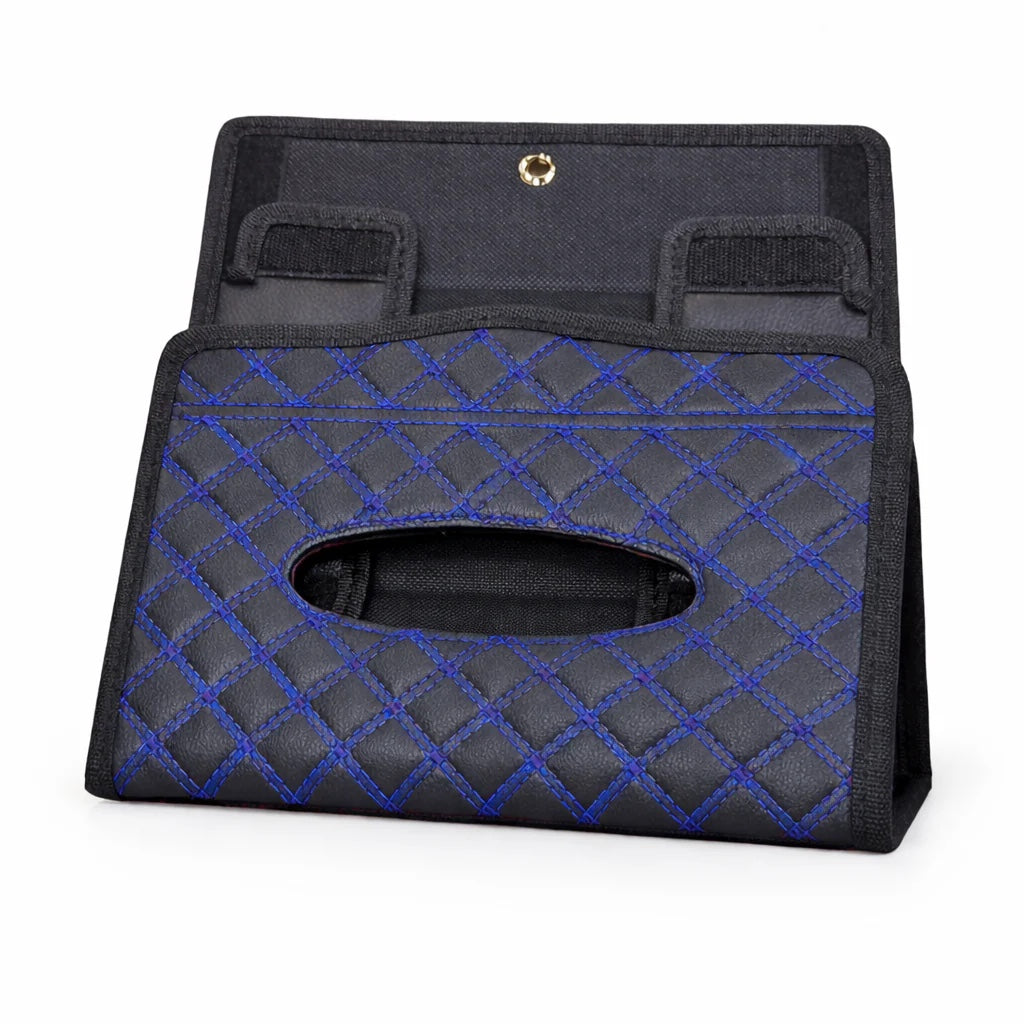 Porte-mouchoirs voiture pliable avec fixation velcro