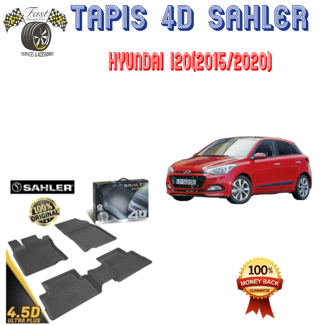 Tapis sur mesure 4D Hyundai I20 2015/2020