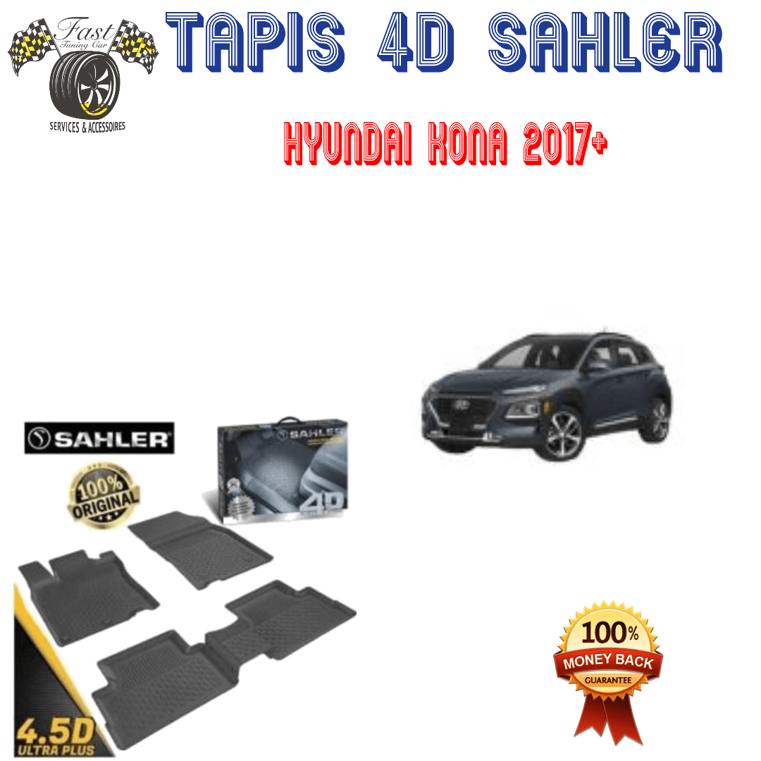 Tapis sur mesure 4D Hyundai Kona 2017+