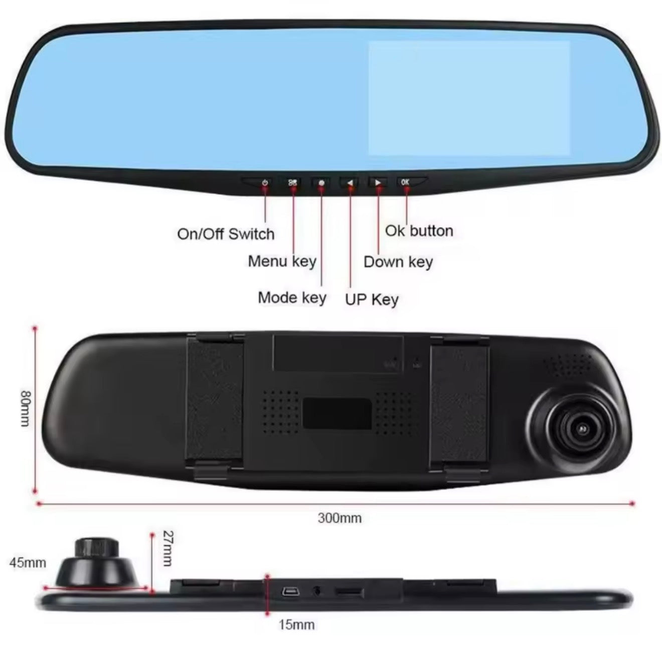 Rétroviseur DVR voiture - vue 6