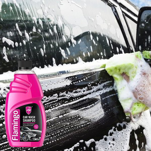Flamingo Car Wash Shampoo 500ML – Shampoing Nettoyant Voiture