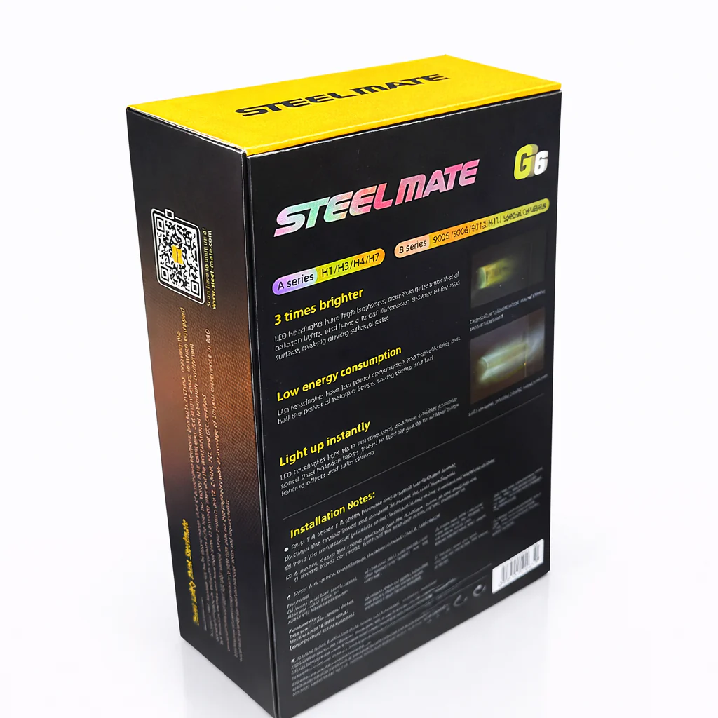 Dos de la boîte Steelmate G6 H4