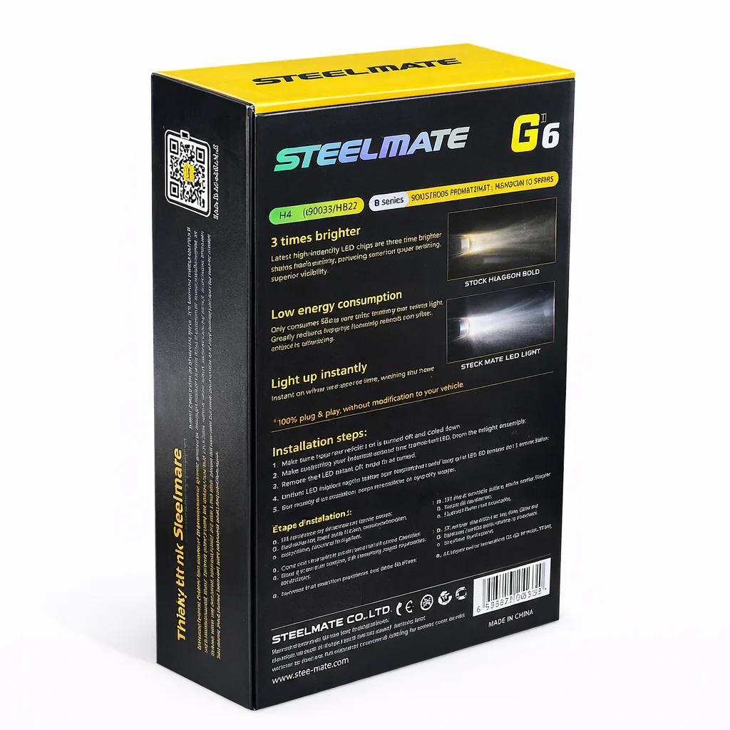Dos de la boîte Steelmate G6 H7
