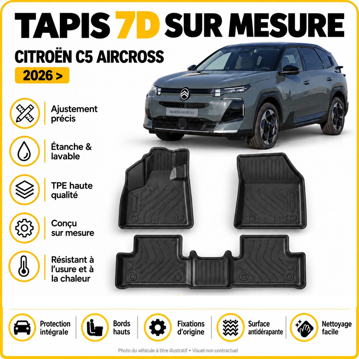 Tapis 7D sur mesure Citroën C5 Aircross 2026 >