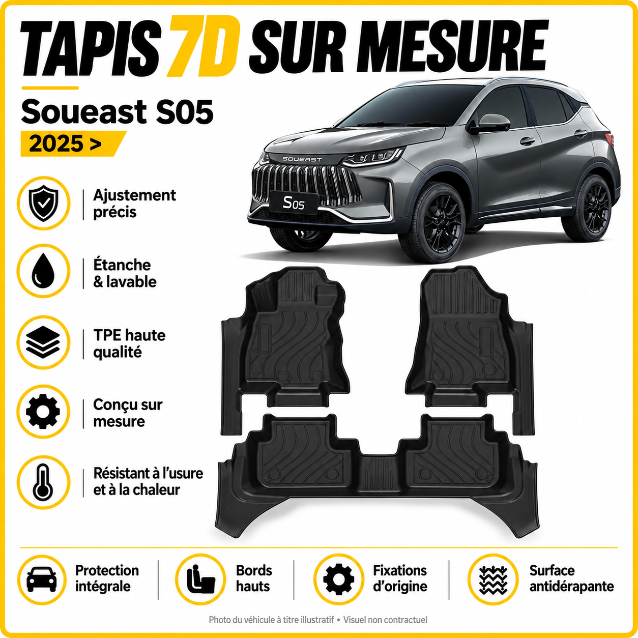 Tapis 7D sur mesure Soueast S05 2025