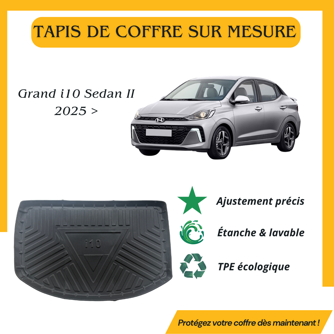 Tapis de coffre 4D Hyundai Grand i10 Sedan II depuis 2025